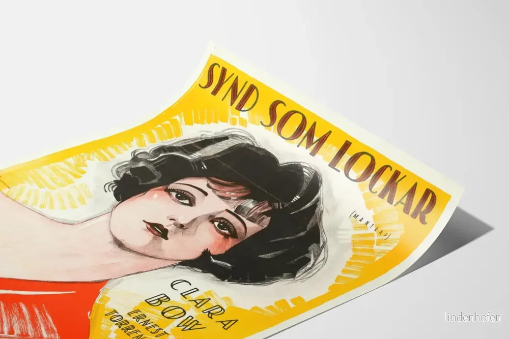 Vintageposter Mantrap med porträtt av Clara Bow - Bild 3
