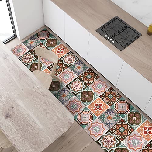 CREARREDA Köksskåp 240 x 50 cm Sicilianska kakel Vinyl halkfri och tvättbar Kökspentry, 100% i Italien, 83716 8014093837162