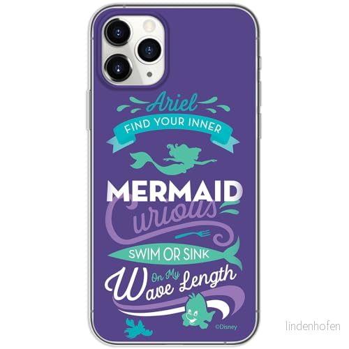 ERT GROUP mobiltelefonfodral för Apple Iphone 11 PRO originalt och officiellt licensierat Disney mönster Ariel 002 Vit optimalt anpassad till formen på mobiltelefonen, fodral tillverkad av TPU plast 5902980814491