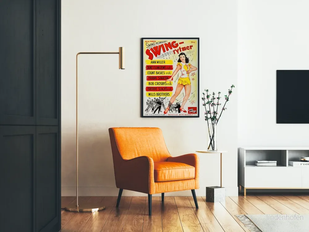Vintageposter Swing-rytmer - retro musikkonstnärlig väggdekoration - Bild 2