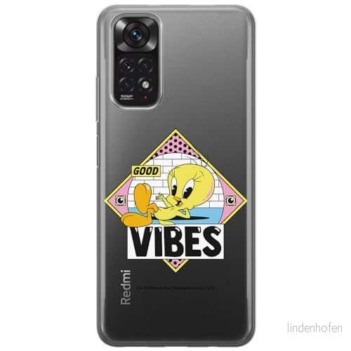 ERT GROUP mobiltelefonfodral för Xiaomi REDMI NOTE 11 4G/ 11S 4G originalt och officiellt licensierat Looney Tunes mönster Tweety 013, gedeeltelijk transparant 5905795095390