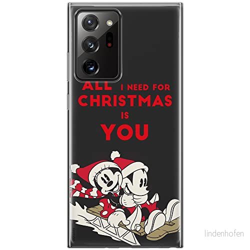 ERT GROUP mobiltelefonfodral för Samsung GALAXY NOTE 20 ULTRA originalt och officiellt licensierat Disney mönster Mickey & Minnie 015 anpassad till formen på mobiltelefonen, gedeeltelijk transparant 5903040360064