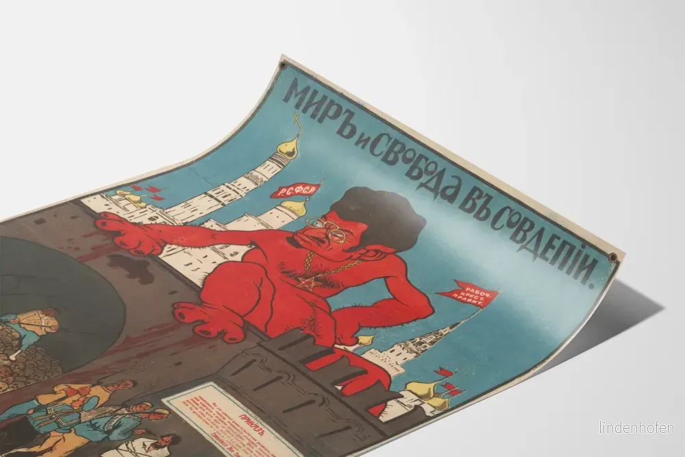 Historisk karikatyraffisch av den ryska revolutionen - Bild 3