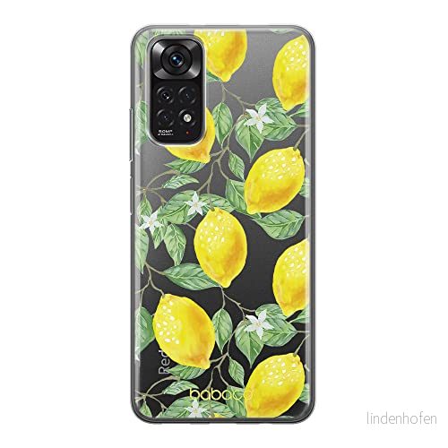 ERT GROUP mobiltelefonfodral för Xiaomi REDMI NOTE 11S 4G / 11 originalt och officiellt licensierat Babaco mönster Fruits 002, gedeeltelijk transparant 5905511559533