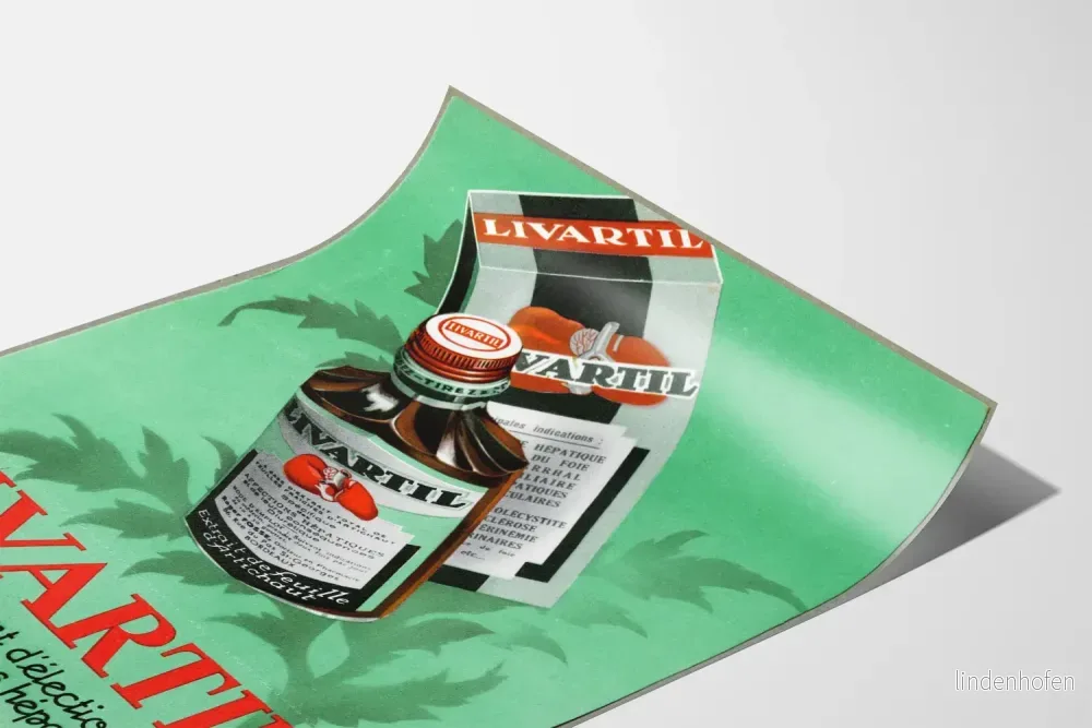 Vintageposter Livartil – Utdrag ur kronärtskocka för levern - Bild 3