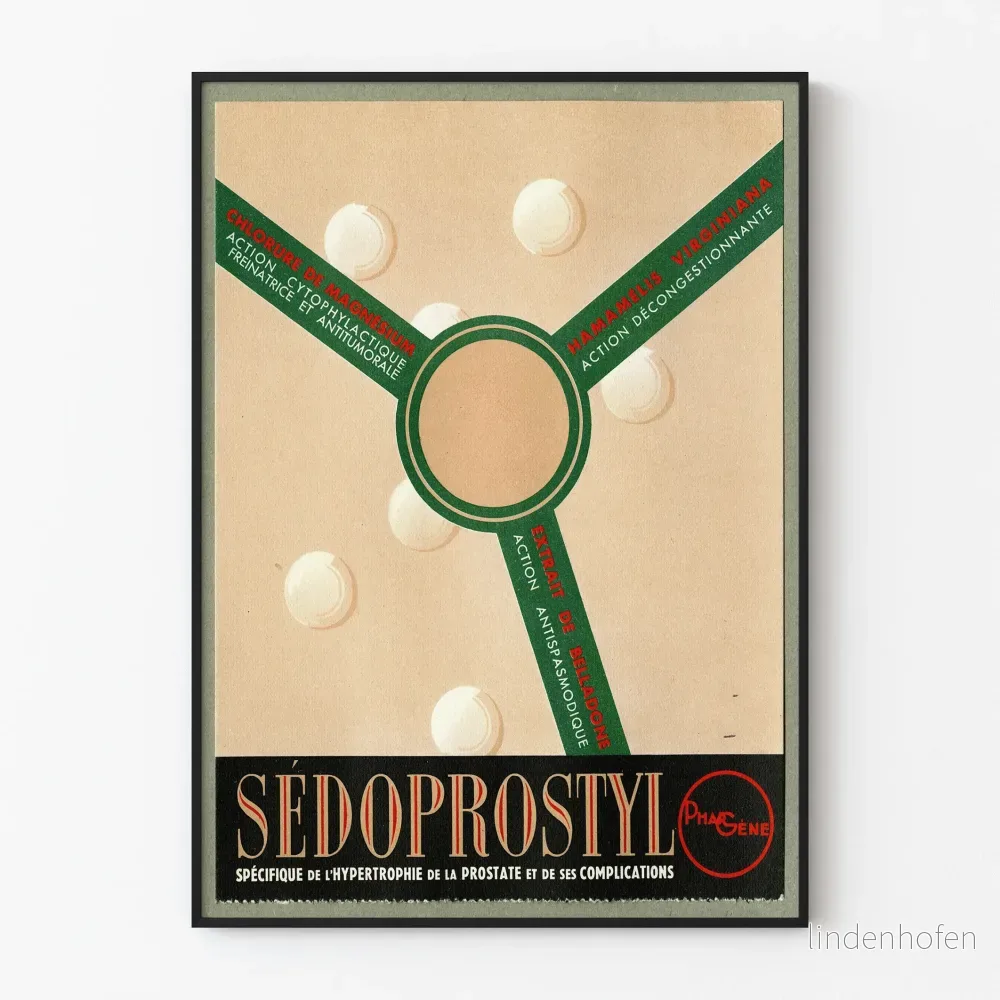 Vintage affisch Sédoprostyl - Vintage hälsoväggdekoration
