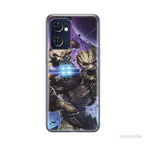 ERT GROUP mobiltelefonfodral för Oppo RENO 7 5G originalt och officiellt licensierat Marvel mönster Guardians of the Galaxy 006 anpassad till formen på mobiltelefonen, fodral tillverkad av TPU plast 5905511300920