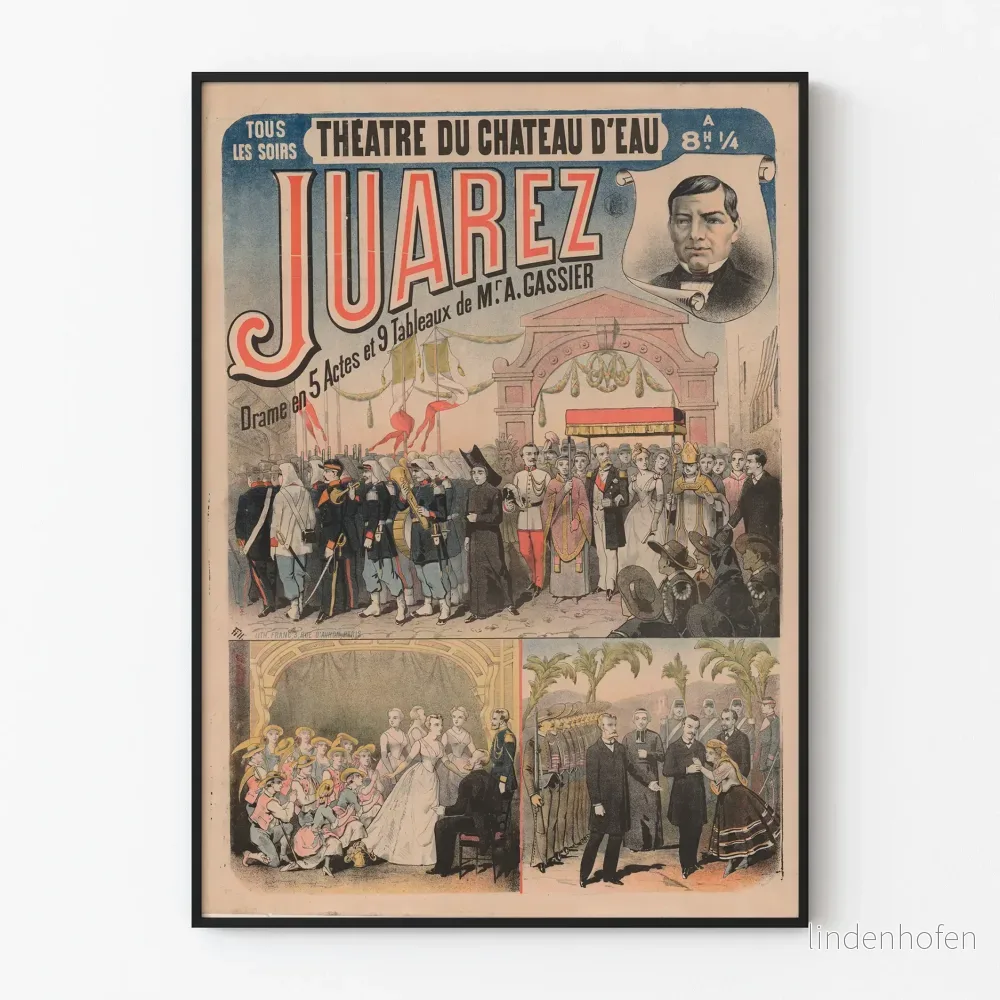 Vintageaffisch Teater Juarez Château d'Eau
