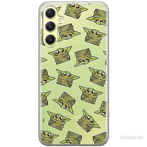ERT GROUP mobiltelefonfodral för Samsung A34 5G originalt och officiellt licensierat Star Wars mönster Baby Yoda 008 optimalt anpassad till formen på mobiltelefonen, gedeeltelijk transparant 5905511779023