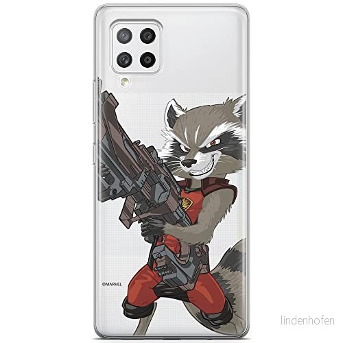 ERT GROUP mobiltelefonfodral för Samsung A42 5G originalt och officiellt licensierat Marvel mönster Rocket 008 optimalt anpassad till formen på mobiltelefonen, gedeeltelijk transparant 5903040244883