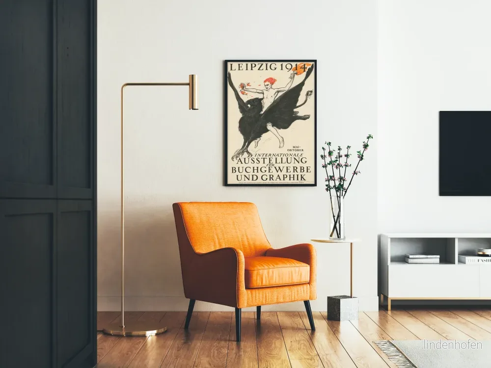 Vintageposter Leipzig 1914 - Internationell utställning av grafik och bok - Bild 2