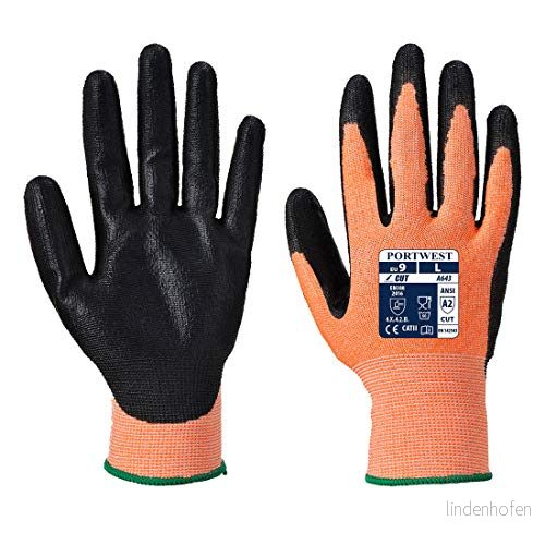 Portwest A643 Skärskydd Nitril Foam Handske, Regelbunden, Storlek L, Bärnsten 5036108292585