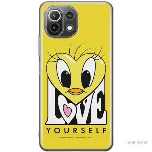 ERT GROUP mobiltelefonfodral för Xiaomi 11 LITE 4G / 5G originalt och officiellt licensierat Looney Tunes mönster Tweety 015, fodral tillverkad av TPU plast 5905795097448
