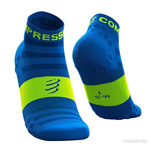 COMPRESSPORT Pro Racing Strumpor V3.0 Ultralätt löpning Low Calcetines de carreras profesionales BLÅ T4 7640314043480