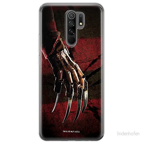 ERT GROUP mobiltelefonfodral för Xiaomi REDMI 9 originalt och officiellt licensierat Horror mönster Nightmare of Elm Street 002 anpassad till formen på mobiltelefonen, fodral tillverkad av TPU plast 5905511072810