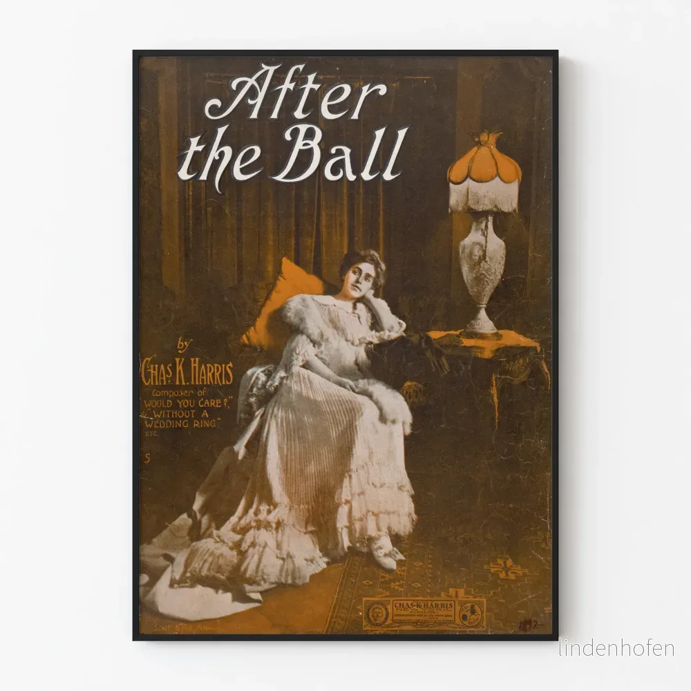 Vintageposter Efter bollen – Elegant väggdekoration