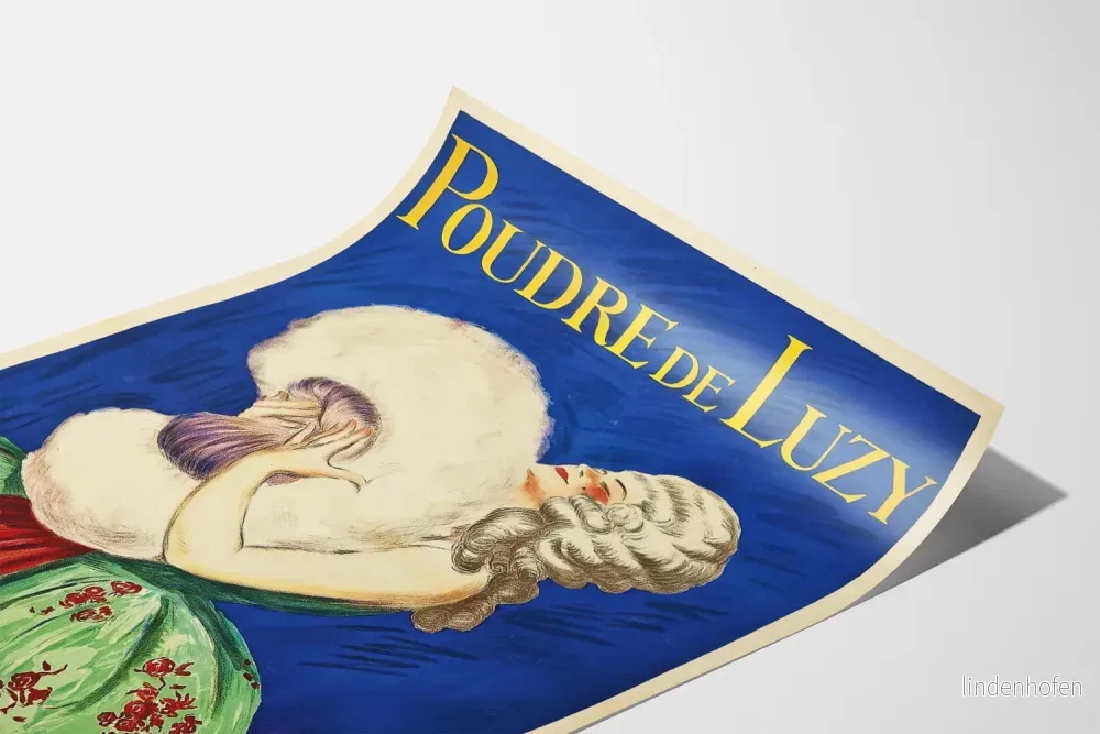 Vintageposter Poudre de Luzy elegant väggdekoration - Bild 3