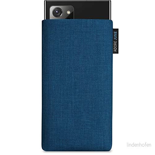 Adore June Klassiskt havsblå väska kompatibel med Samsung Galaxy Note 20 Ultra mobilväska av resistent Cordura tyg displayrengöringseffekt, tillverkad i Europa, havsblå, AJ1879 GN 4260477568540