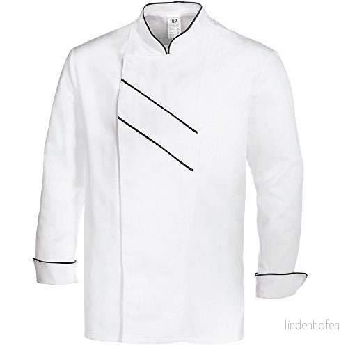 BP Gourmet 1538 400 2132 kockjacka långärmad med ventilationsöppningar normal passform storlek: 62 Färg: vit/svart 4010365786309