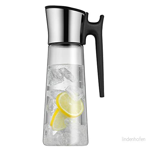 WMF Basic vattenkaraff med handtag 1,5 liter, glaskaraff lock l, silikonlock, stängning 4000530680822