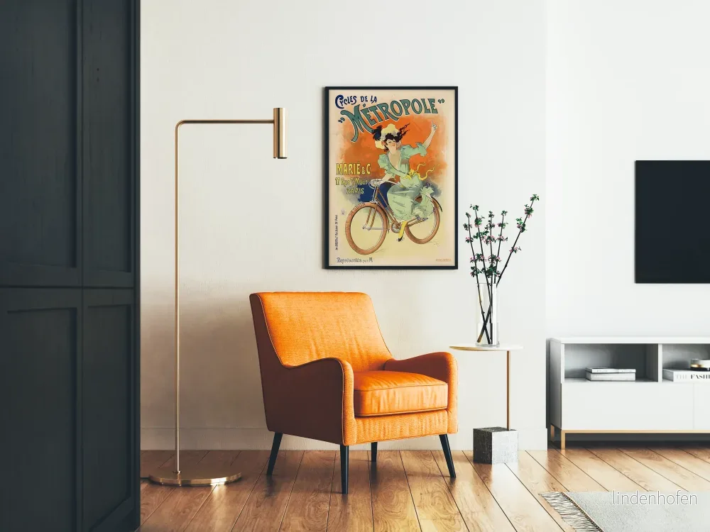 Vintageaffisch för Metropol för cyklar och cyklar i Paris - Bild 2