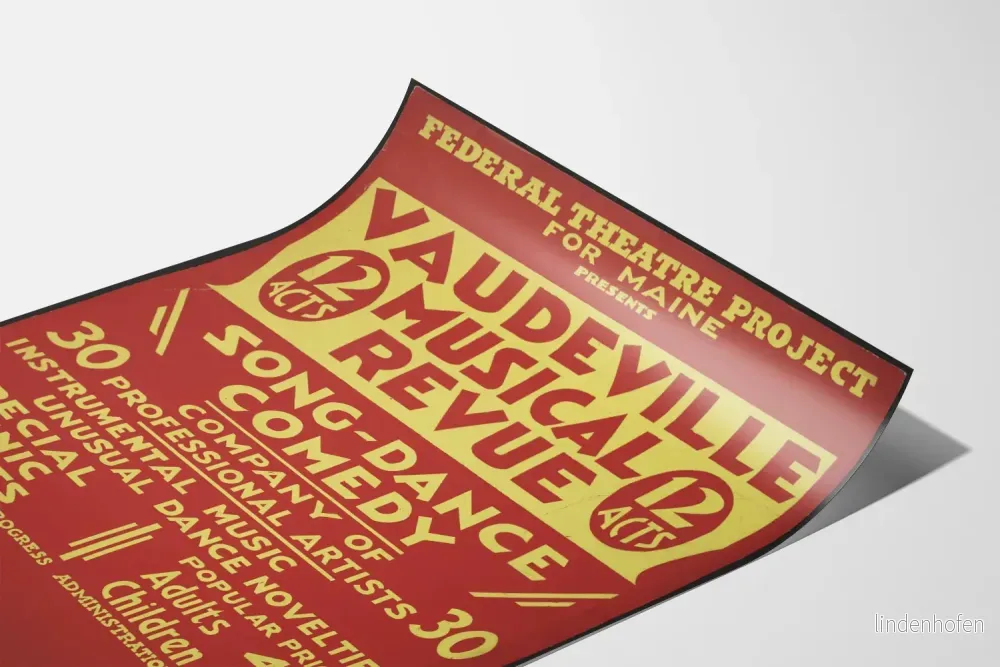 Vintage teateraffisch för vaudeville-musikrevyn - Väggdekoration - Bild 3