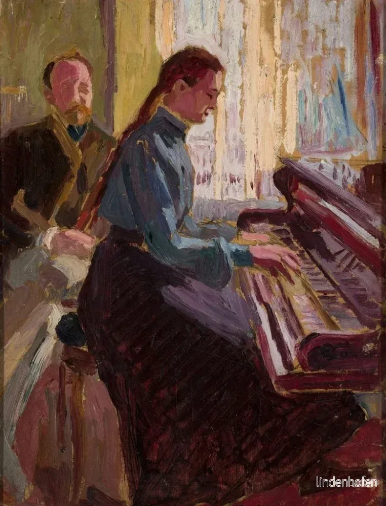 Målning vid piano - Aleksy Nowakowski | Konsttryck - Bild 2