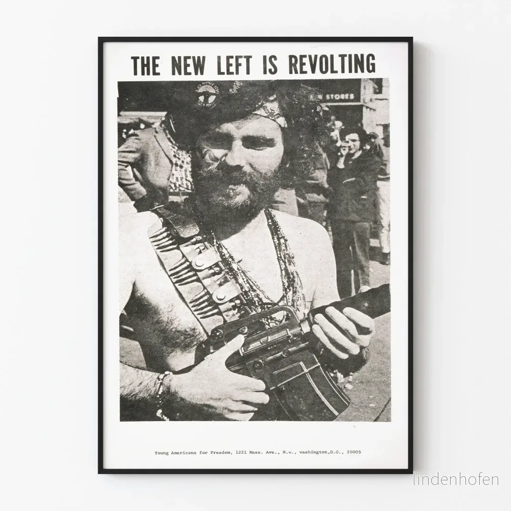 Vintageposter The New Left Is Revolting väggdekoration