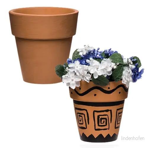 Baker Ross Terracotta blomkrukor för målning och dekoration 70 mm x (4 stycken) 5051174084322