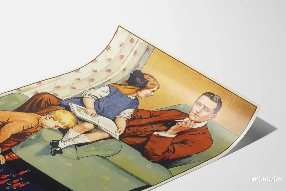 Vintageposter 'Daddy, vad gjorde DU i Stora kriget?' Historisk väggdekoration - Bild 3