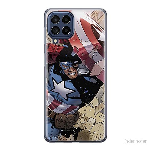 ERT GROUP mobiltelefonfodral för Samsung M33 5G originalt och officiellt licensierat Marvel mönster Captain America 021 optimalt anpassad till formen på mobiltelefonen, fodral tillverkad av TPU plast 5905511340766