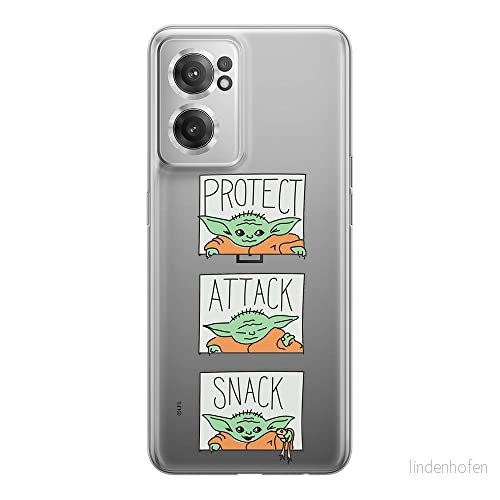 ERT GROUP mobiltelefonfodral för Oneplus NORD CE 2 originalt och officiellt licensierat Star Wars mönster Baby Yoda 009 optimalt anpassad till formen på mobiltelefonen, gedeeltelijk transparant 5905511296278