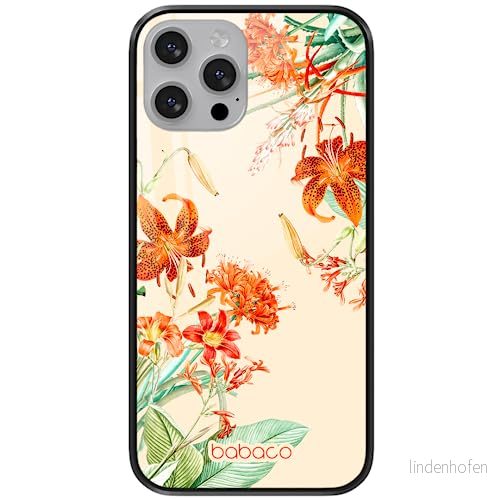 ERT GROUP mobiltelefonfodral för Apple Iphone 13 PRO MAX originalt och officiellt licensierat Babaco mönster Flowers 057 tillverkad av härdat glas, skyddsfodral 5905131363022