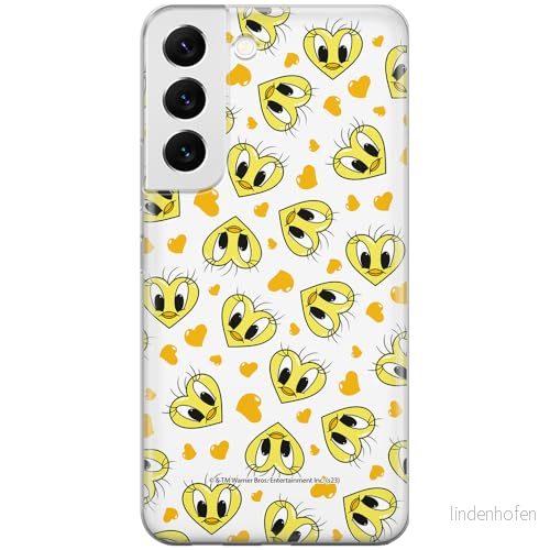 ERT GROUP mobiltelefonfodral för Samsung S22 PLUS originalt och officiellt licensierat Looney Tunes mönster Tweety 017 anpassad till formen på mobiltelefonen, fodral tillverkad av TPU plast 5905795120269