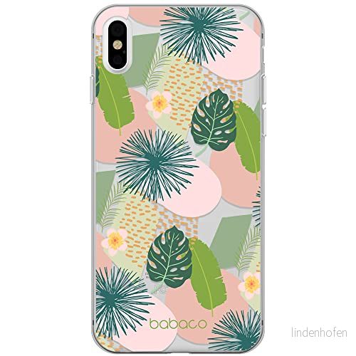 ERT GROUP mobiltelefonfodral för Apple Iphone XS Max originalt och officiellt licensierat Babaco mönster Plants 012 Vit optimalt anpassad till formen på mobiltelefonen, gedeeltelijk transparant 5903932577143