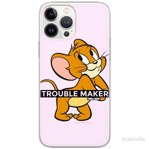 ERT GROUP mobiltelefonfodral för Apple Iphone 6 PLUS originalt och officiellt licensierat Tom and Jerry mönster 012 Vit optimalt anpassad till formen på mobiltelefonen, fodral tillverkad av TPU plast 5904805268557