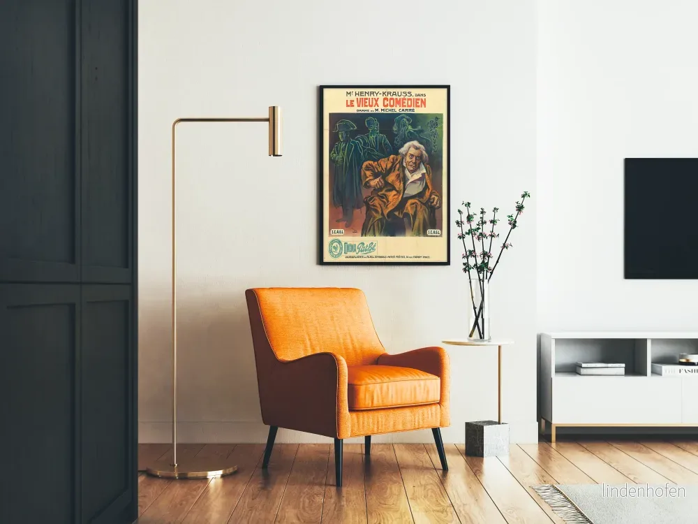 Vintageposter av den gamle skådespelaren - Klassisk filmväggdekoration - Bild 2