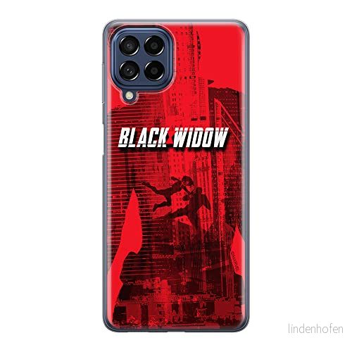 ERT GROUP mobiltelefonfodral för Samsung M53 5G originalt och officiellt licensierat Marvel mönster Black Widow 007 optimalt anpassad till formen på mobiltelefonen, fodral tillverkad av TPU plast 5905511397548