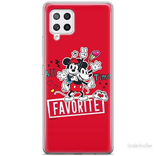 ERT GROUP mobiltelefonfodral för Samsung A42 5G originalt och officiellt licensierat Disney mönster Mickey & Minnie 011 optimalt anpassad till formen på mobiltelefonen, fodral tillverkad av TPU plast 5903040243244