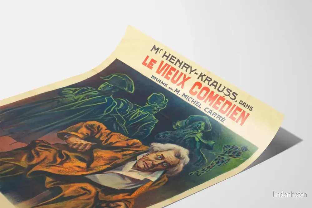 Vintageposter av den gamle skådespelaren - Klassisk filmväggdekoration - Bild 3