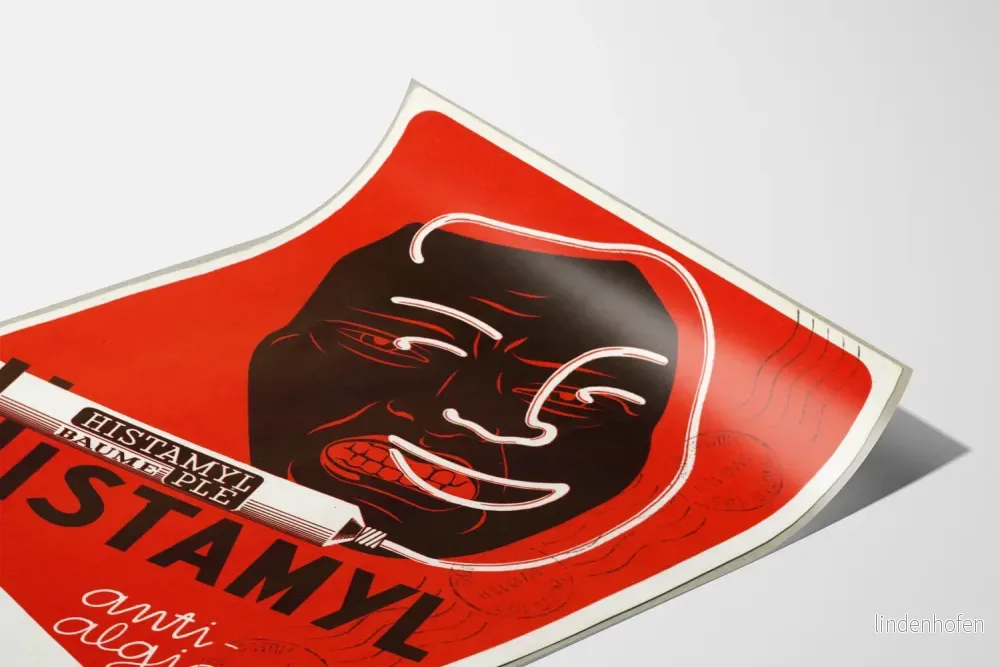 Vintage reklamposter för Baume Histamyl mot alginfektion - Bild 3