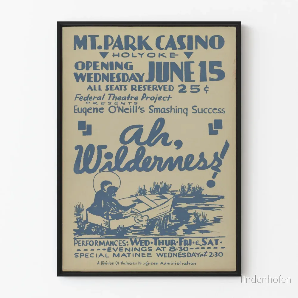 Vintageaffisch Teater 'Ah, Wilderness!' - Äkta Väggdekoration