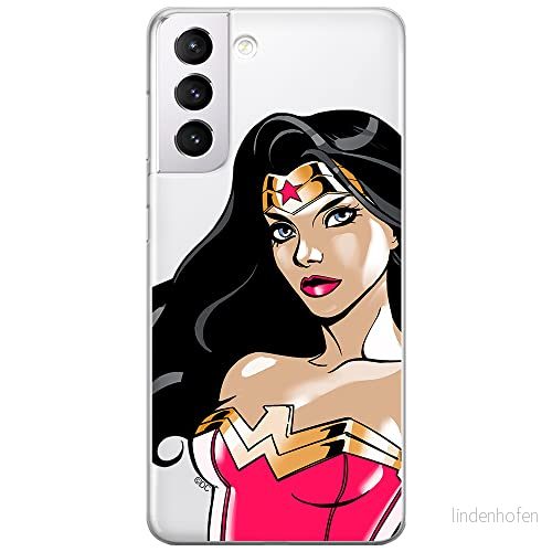 ERT GROUP mobiltelefonfodral för Samsung S21 originalt och officiellt licensierat DC mönster Wonder Woman 004 optimalt anpassad till formen på mobiltelefonen, gedeeltelijk transparant 5903932377040
