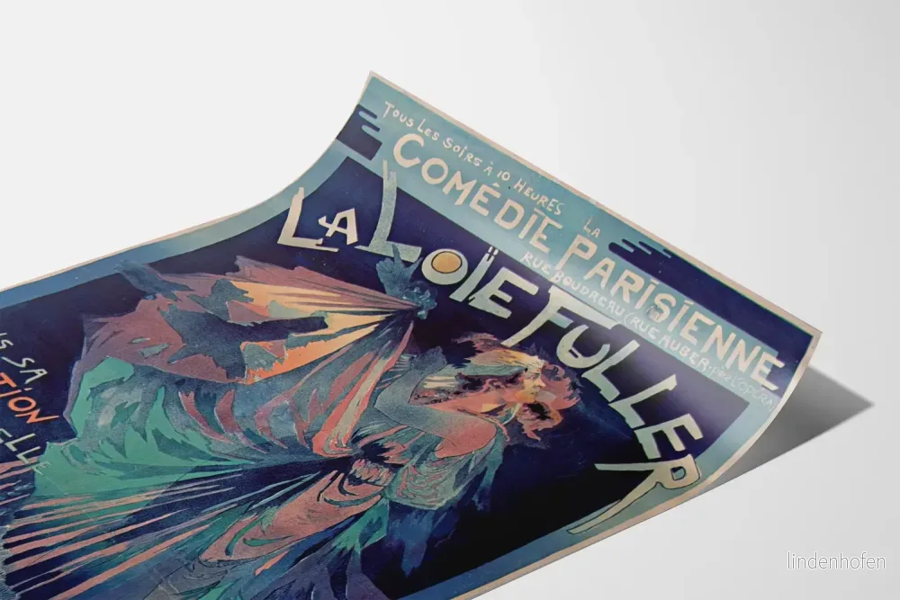 Vintageposter La Loïe Fuller Salomé - Väggdekoration för teater i Paris - Bild 3