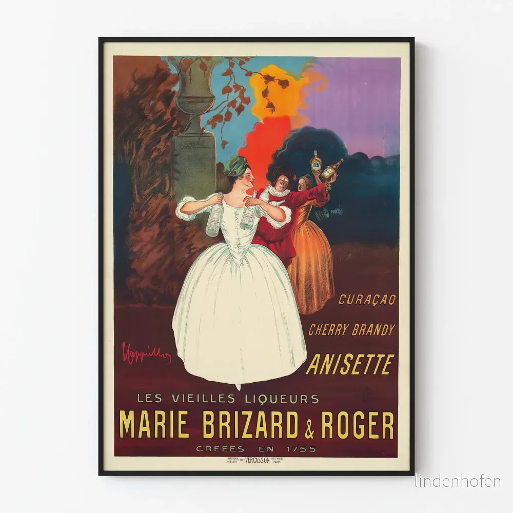 Vintageposter Les Vieilles Liqueurs Marie Brizard & Roger