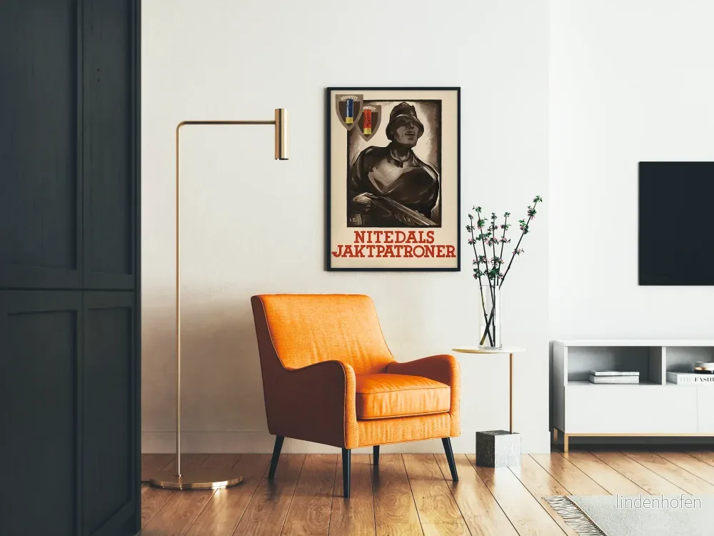 Vintageposter Nitedals Jaktpatroner väggdekoration jakt - Bild 2