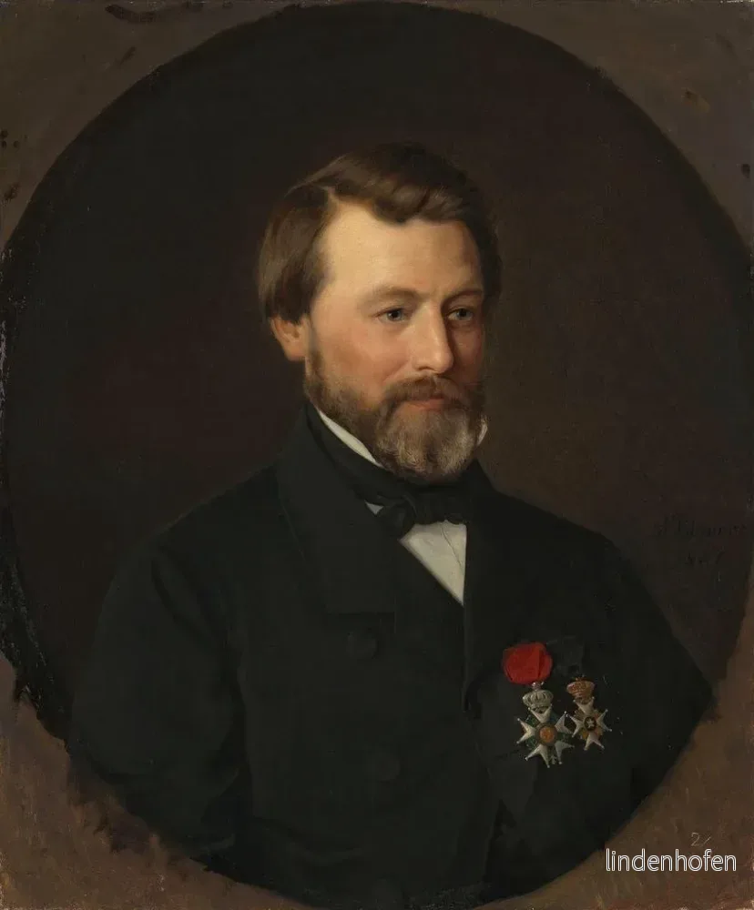 Målning porträtt av Emil Tidemand, konstnärens bror - Adolph Tidemand | Konsttryck - Bild 2