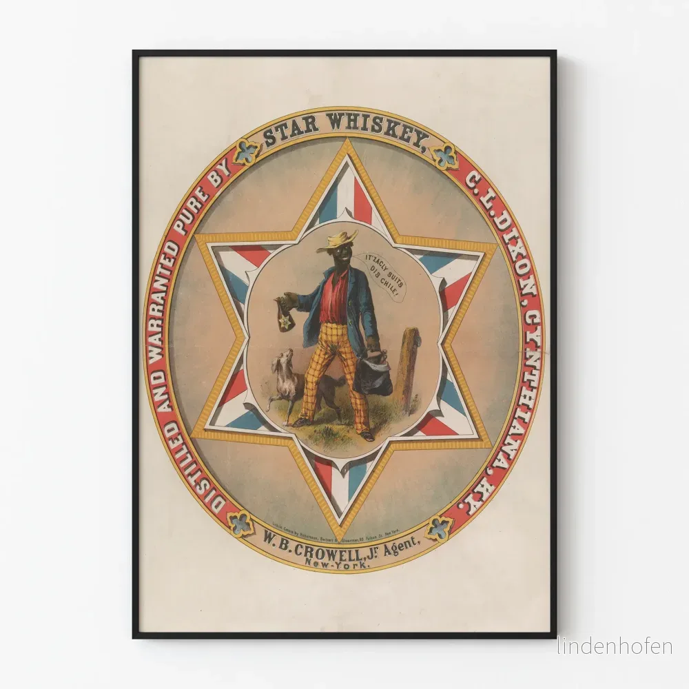 Vintageposter Star Whiskey dekorativ
