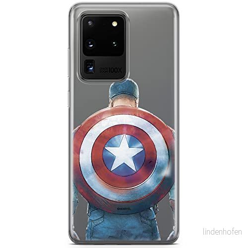 ERT GROUP Mobiltelefonskal för Samsung S20 Ultra original och officiellt licensierat Marvel mönster Captain America 002 optimalt anpassat till mobiltelefonens form, delvis transparent 5903537498119