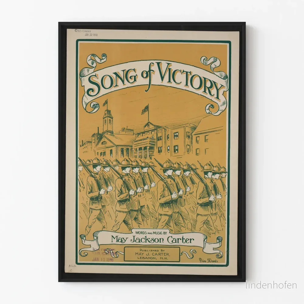 Vintageposter Song of Victory - Militär väggdekoration